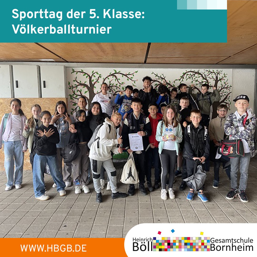 Kinder beim Völkerballturnier der 5. Klasse.